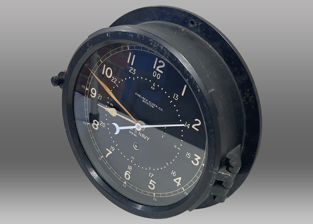 8.5" Marine Mechanical 12/24 Clock, 1943