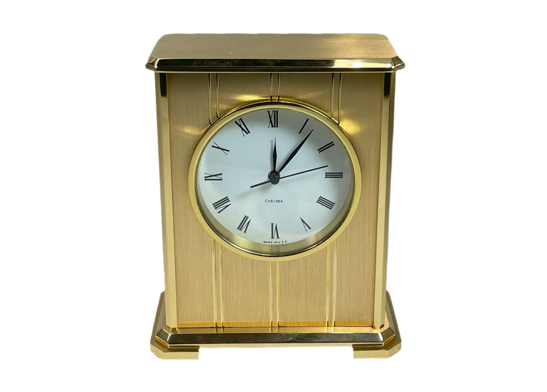 Brass Chronoquartz Jewlers Series Mantel Clock