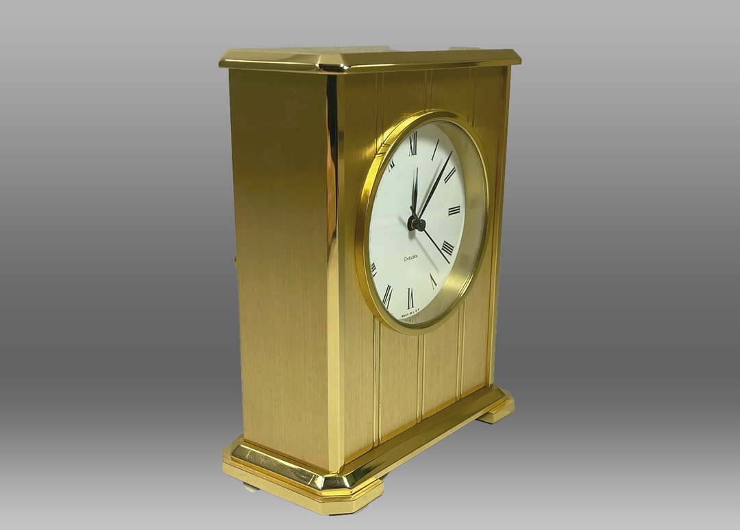 Brass Chronoquartz Jewlers Series Mantel Clock