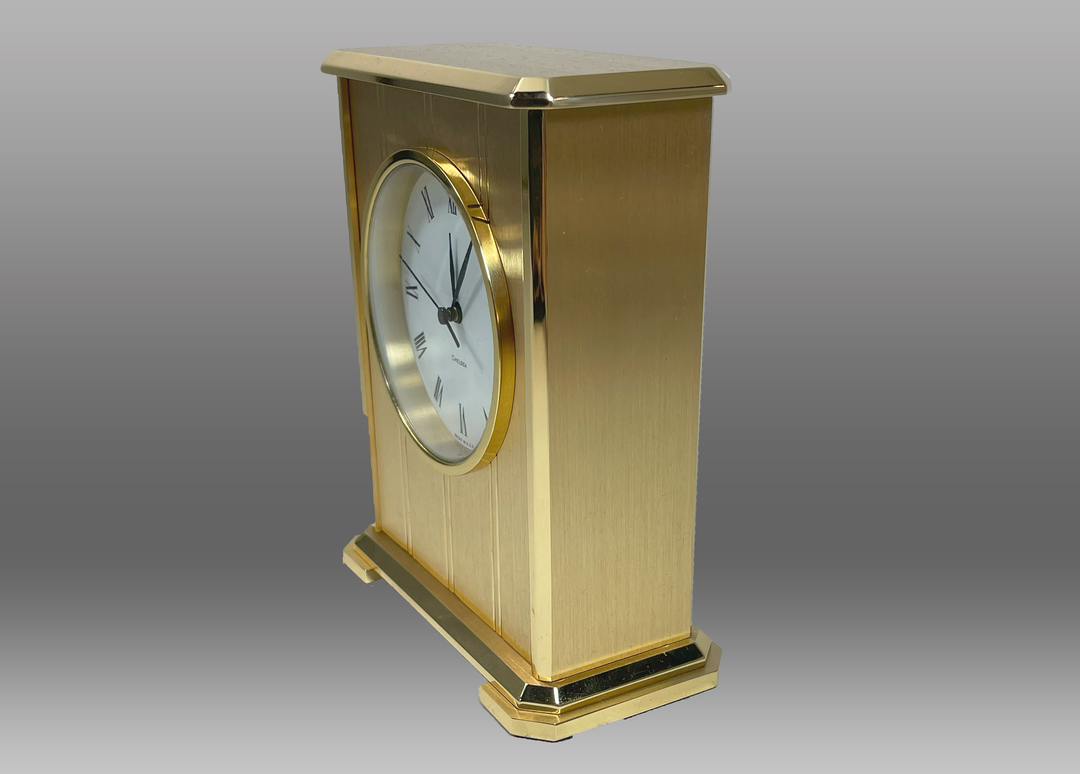 Brass Chronoquartz Jewlers Series Mantel Clock