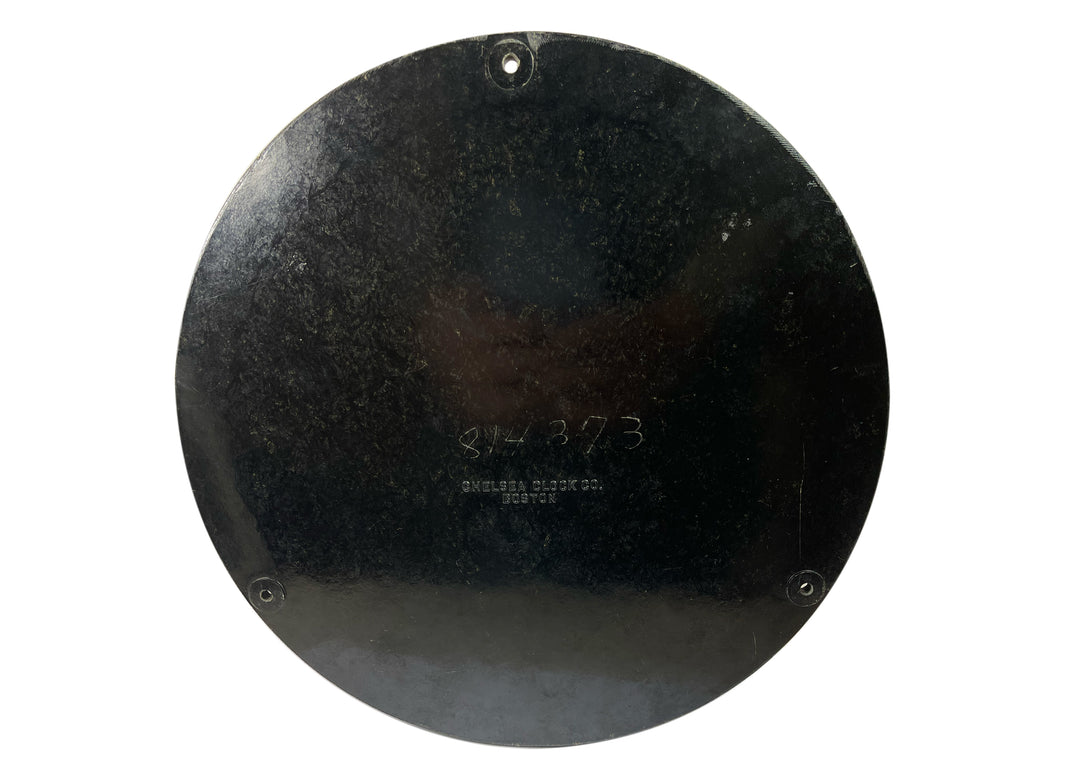 8.5" Marine Mechanical Clock, Black Phenolic, 24 Hour White US Government Dial 841373