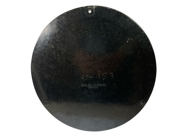 8.5" Marine Mechanical Clock, Black Phenolic, 24 Hour White US Government Dial 841373