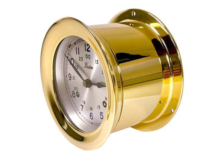 4.5" Brass Boston Shipstrike Mechanical Clock