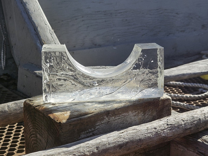 4 1/2" Sea Glass Base in Clear