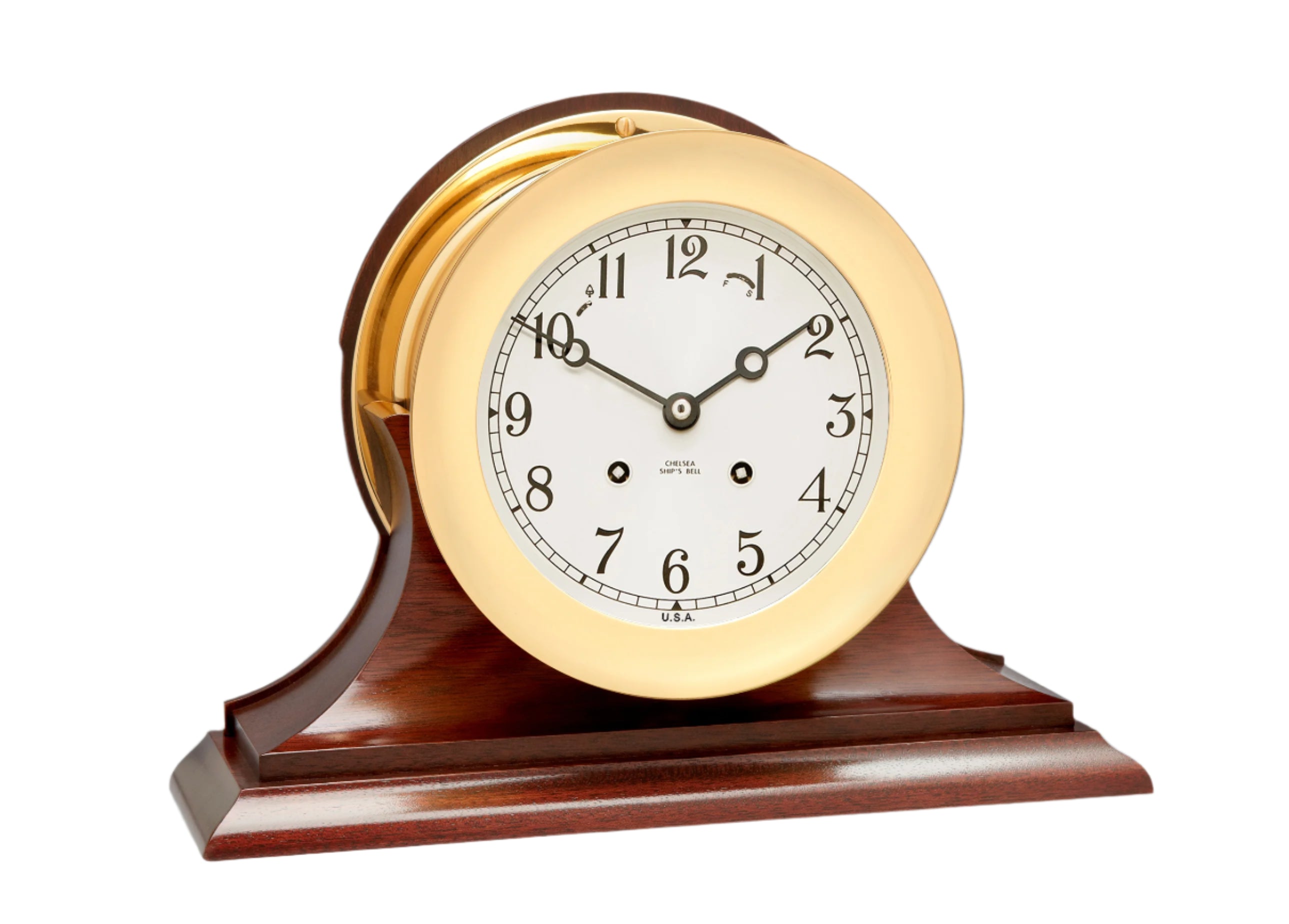 6" Ship's Bell Clock, Traditional Base